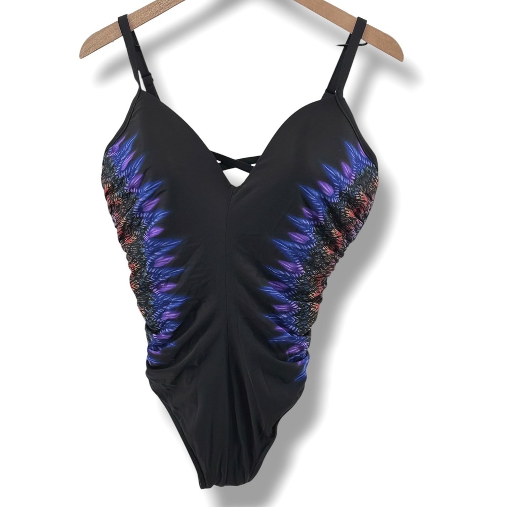 Miraclesuit Tramonto Bell Temptation Swimsuit 14 Underwire Slimming One Piece